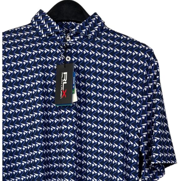 RLX Ralph Lauren Other - NEW RLX Ralph Lauren Mens S Wicking Stretch Golf Polo Navy Sailboat Blue $115